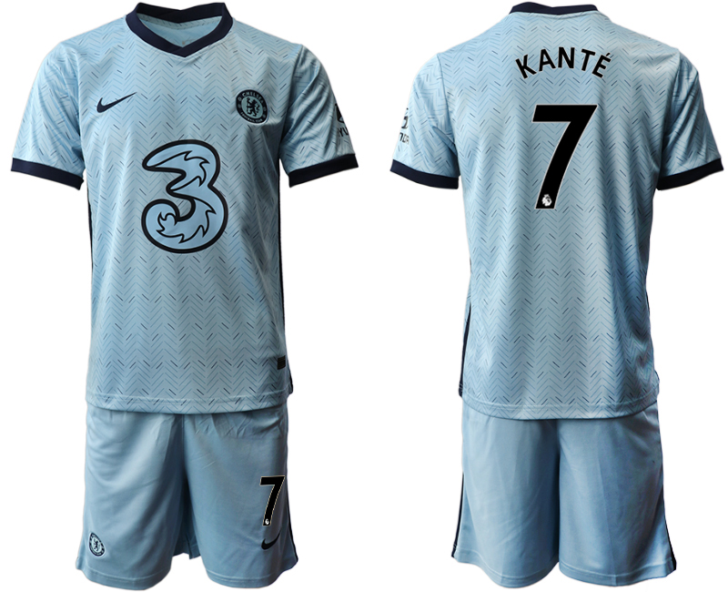 Men 2020-2021 club Chelsea away Light blue #7 Soccer Jerseys->chelsea jersey->Soccer Club Jersey